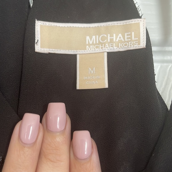 Michael Kors M Black shimmer layered top - Picture 3 of 6